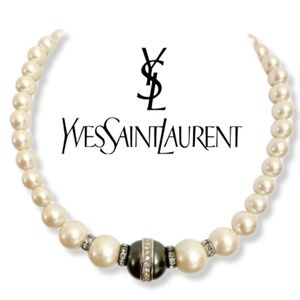 1980s Yves Saint Laurent Pearl Necklace